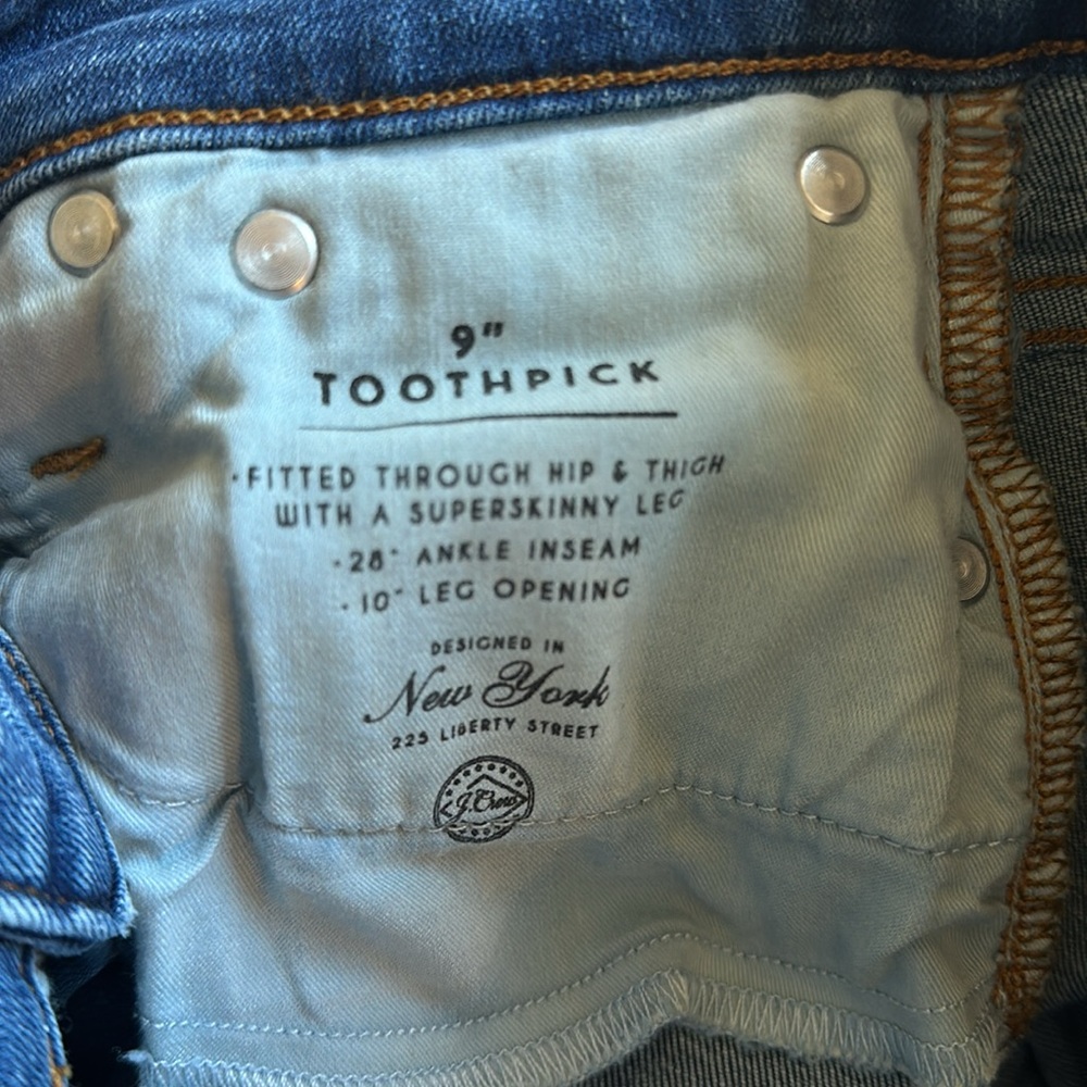 J Crew High Rise Toothpick Jean - Picture 9 of 10